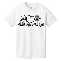 Disc Golfing Peace Love Disc Golf Kids T-Shirt