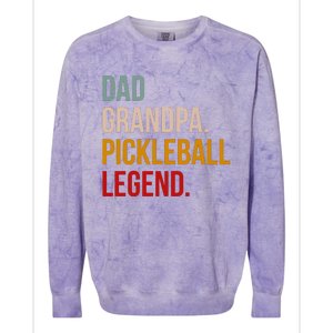 Dad Grandpa Pickleball Legend Colorblast Crewneck Sweatshirt