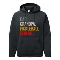 Dad Grandpa Pickleball Legend Performance Fleece Hoodie