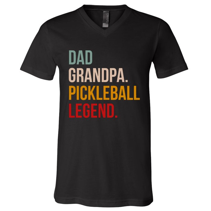 Dad Grandpa Pickleball Legend V-Neck T-Shirt