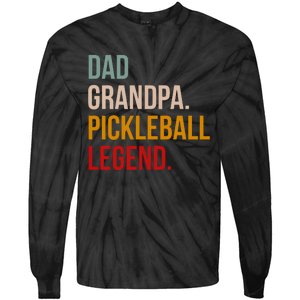 Dad Grandpa Pickleball Legend Tie-Dye Long Sleeve Shirt