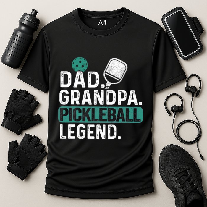Dad Grandpa Pickleball Legend Player Funny Pickle Ball Funny Gift Cooling Performance Crew T-Shirt