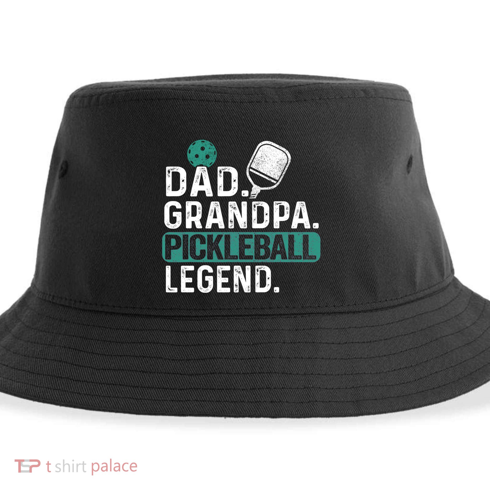 Dad Grandpa Pickleball Legend Player Funny Pickle Ball Funny Gift Sustainable Bucket Hat