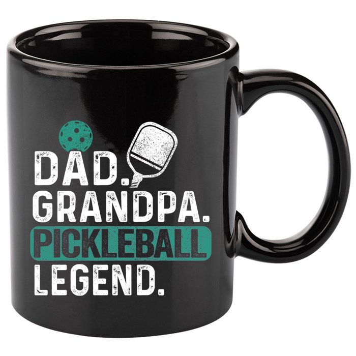 Dad Grandpa Pickleball Legend Player Funny Pickle Ball Funny Gift 11oz C Handle Ceramic Mug