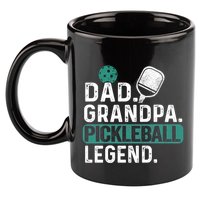 Dad Grandpa Pickleball Legend Player Funny Pickle Ball Funny Gift 11oz C Handle Ceramic Mug