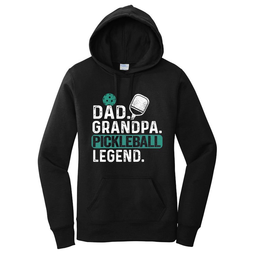Dad Grandpa Pickleball Legend Player Funny Pickle Ball Funny Gift Women's Pullover Hoodie
