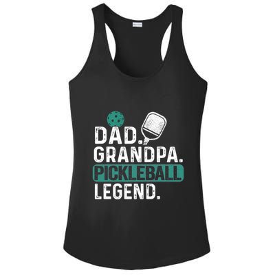Dad Grandpa Pickleball Legend Player Funny Pickle Ball Funny Gift Ladies PosiCharge Competitor Racerback Tank