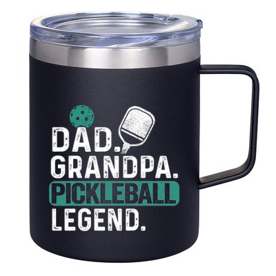 Dad Grandpa Pickleball Legend Player Funny Pickle Ball Funny Gift 12oz Stainless Steel Coffee Mug