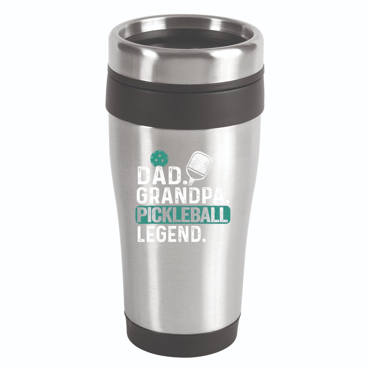 Dad Grandpa Pickleball Legend Player Funny Pickle Ball Funny Gift 16oz Travel Tumbler