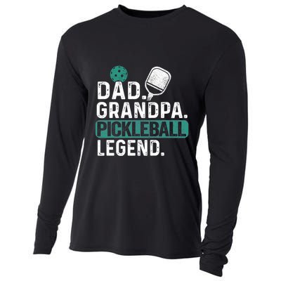 Dad Grandpa Pickleball Legend Player Funny Pickle Ball Funny Gift Cooling Performance Long Sleeve Crew