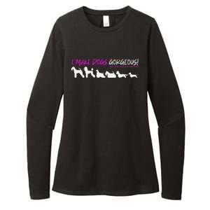 Dog Grooming Premium Womens CVC Long Sleeve Shirt