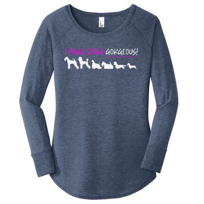 Dog Grooming Premium Women's Perfect Tri Tunic Long Sleeve Shirt