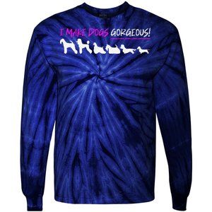 Dog Grooming Premium Tie-Dye Long Sleeve Shirt