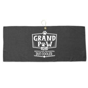 Dog Grand Paw Like A Regular Grandpa But Cooler Grandpas Gift Large Microfiber Waffle Golf Towel