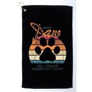 Dog Grandpa Paws Design Retro Grand Paw But Cooler Fur Daddy Gift Platinum Collection Golf Towel