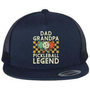 Dad Grandpa Pickleball Legend FatherS Day Dad Grandpa Meaningful Gift Flat Bill Trucker Hat