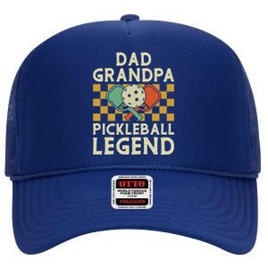 Dad Grandpa Pickleball Legend FatherS Day Dad Grandpa Meaningful Gift High Crown Mesh Back Trucker Hat