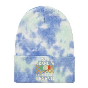 Dad Grandpa Pickleball Legend FatherS Day Dad Grandpa Meaningful Gift Tie Dye 12in Knit Beanie