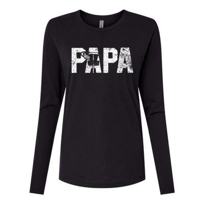 Disc Golf Papa Dad Disc Golfing Womens Cotton Relaxed Long Sleeve T-Shirt