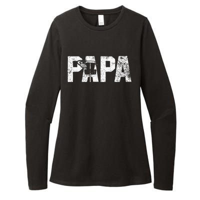 Disc Golf Papa Dad Disc Golfing Womens CVC Long Sleeve Shirt