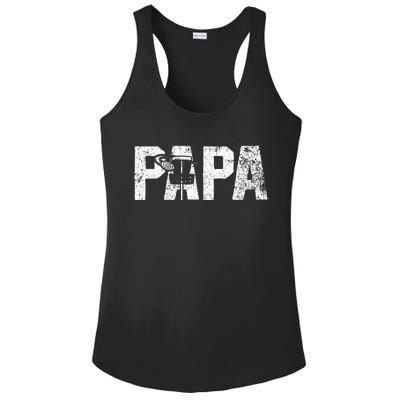 Disc Golf Papa Dad Disc Golfing Ladies PosiCharge Competitor Racerback Tank