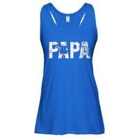 Disc Golf Papa Dad Disc Golfing Ladies Essential Flowy Tank