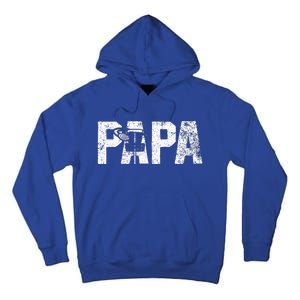 Disc Golf Papa Dad Disc Golfing Tall Hoodie