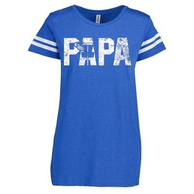 Disc Golf Papa Dad Disc Golfing Enza Ladies Jersey Football T-Shirt