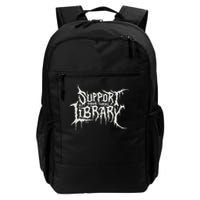 Death Gothic Print Support Your Local Library Style Lovers Daily Commute Backpack