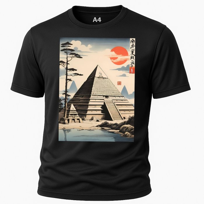 Drawing Giza Pyramid Japanes Style Cooling Performance Crew T-Shirt