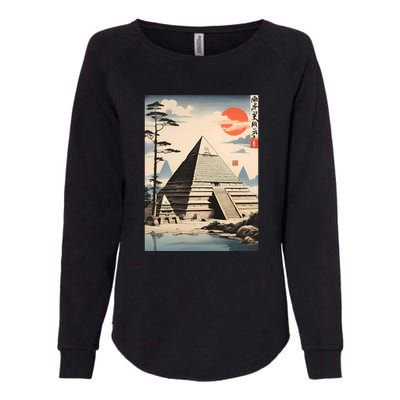 Drawing Giza Pyramid Japanes Style Womens California Wash Sweatshirt