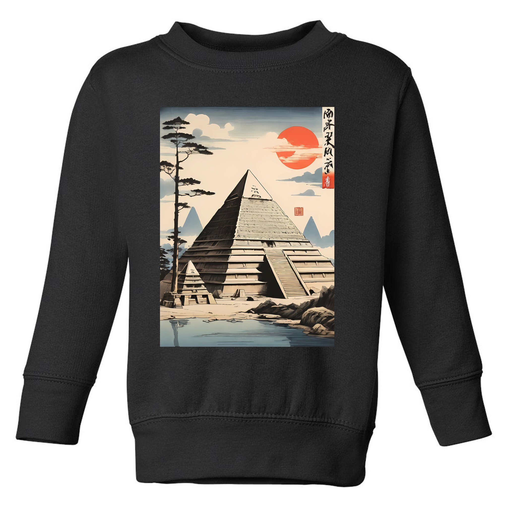 Drawing Giza Pyramid Japanes Style Toddler Sweatshirt