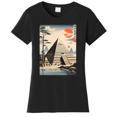 Drawing Giza Pyramid Japanes Style Women's T-Shirt