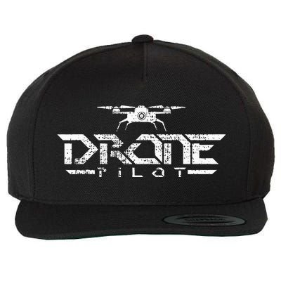 Drone Gift Quadcopter Wool Snapback Cap