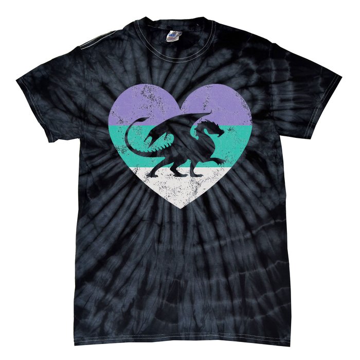 Dragon Gift Retro Cute Tie-Dye T-Shirt