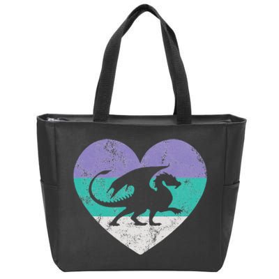 Dragon Gift Retro Cute Zip Tote Bag