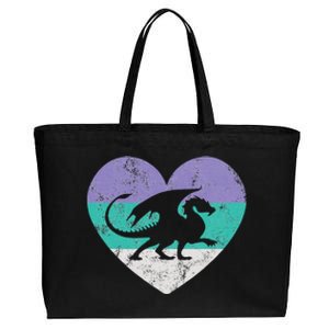 Dragon Gift Retro Cute Cotton Canvas Jumbo Tote