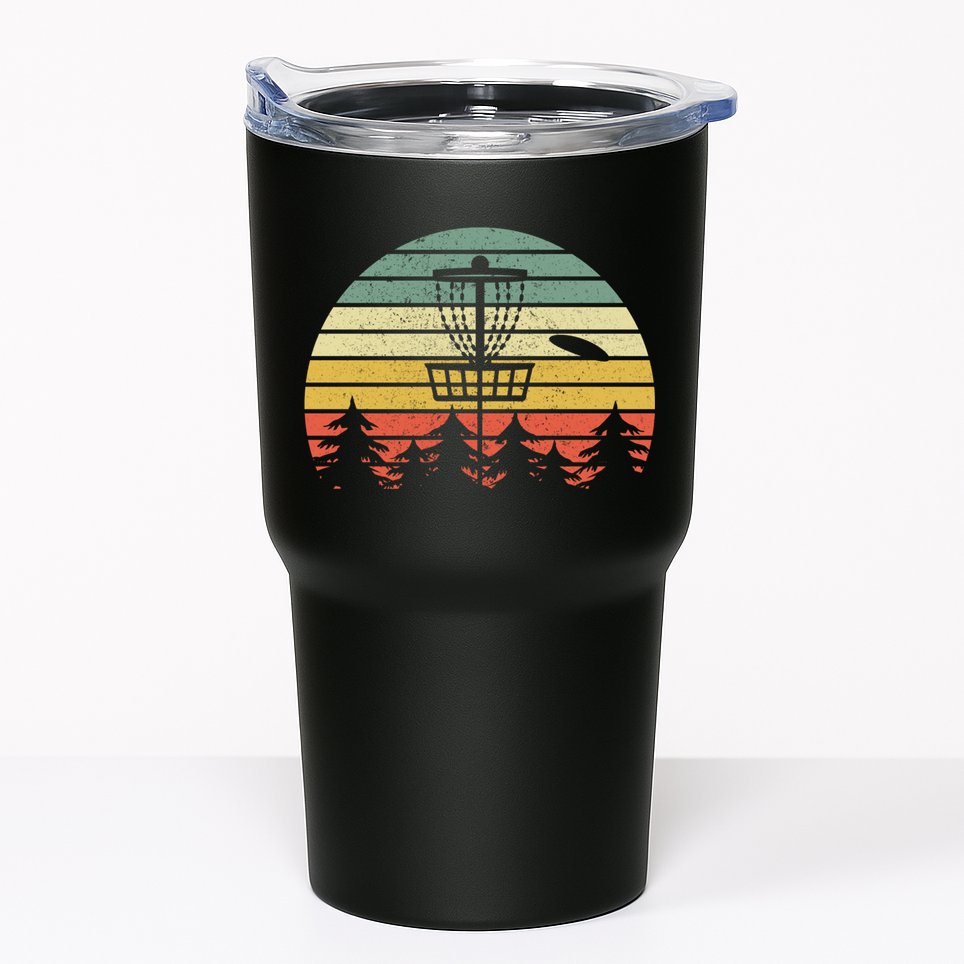 Disc Golf Retro Vintage Frisbee Design Tumbler