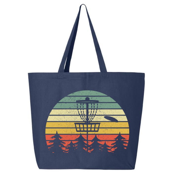 Disc Golf Retro Vintage Frisbee Design 25L Jumbo Tote