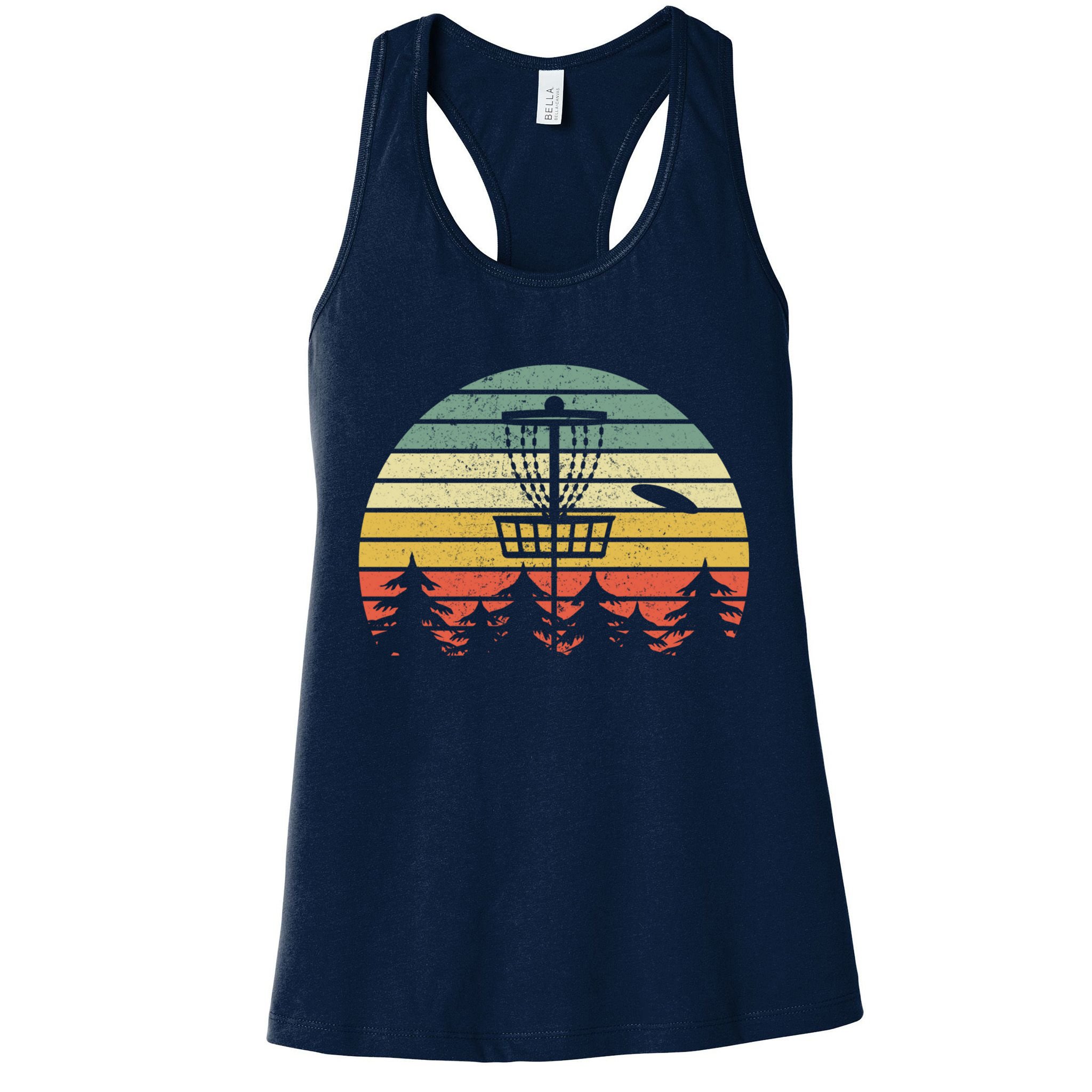Disc Golf Retro Vintage Frisbee Design Womens Tank Top