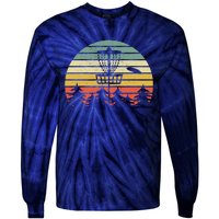 Disc Golf Retro Vintage Frisbee Design Tie-Dye Long Sleeve Shirt