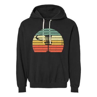 Disc Golf Retro Frisbee Golf Disc Sport Gift Garment-Dyed Fleece Hoodie