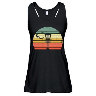 Disc Golf Retro Frisbee Golf Disc Sport Gift Ladies Essential Flowy Tank