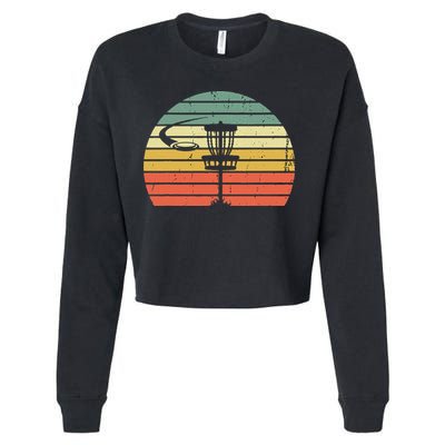 Disc Golf Retro Frisbee Golf Disc Sport Gift Cropped Pullover Crew