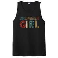 Drummer Girl Retro Vintage Drumming Musician Percussionist PosiCharge Competitor Tank