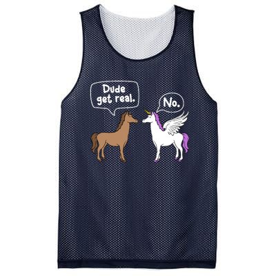 Dude Get Real Mythical Animal Rainbow Unicorn Magical Mesh Reversible Basketball Jersey Tank