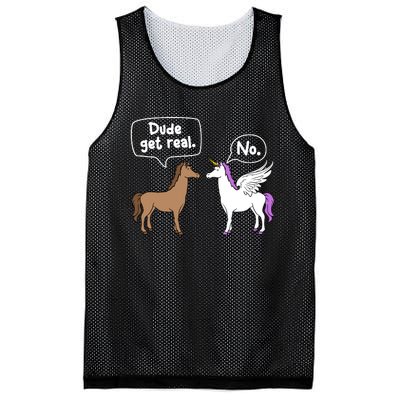 Dude Get Real Mythical Animal Rainbow Unicorn Magical Mesh Reversible Basketball Jersey Tank