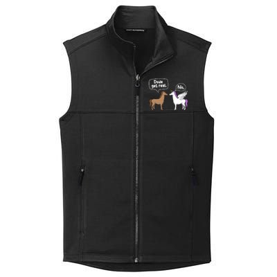 Dude Get Real Mythical Animal Rainbow Unicorn Magical Collective Smooth Fleece Vest