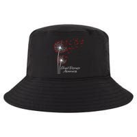Dandelion Go Red Ribbon Heart Disease Awareness Month Cool Comfort Performance Bucket Hat