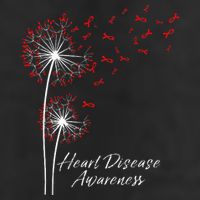 Dandelion Go Red Ribbon Heart Disease Awareness Month Cool Comfort Performance Bucket Hat